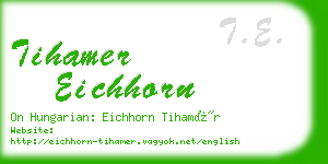 tihamer eichhorn business card